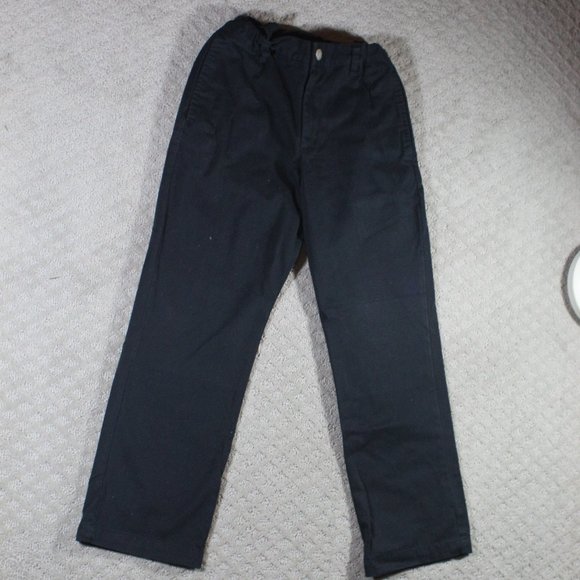 Cherokee Ultimate Chino Adjustable Waist Black Pleated Front Pants Sz 10H EUC - Picture 1 of 4